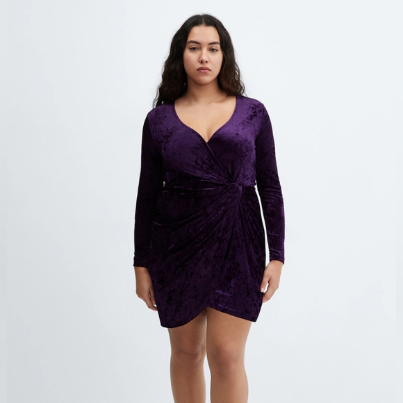 MANGO Velvet mini dress - Picture 4 of 8